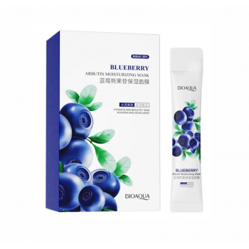 Маска для обличчя BIOAQUA Blueberry Arbutin Moisturizing Mask з чорницею і арбутином зволожуюча (4 мл*20шт)