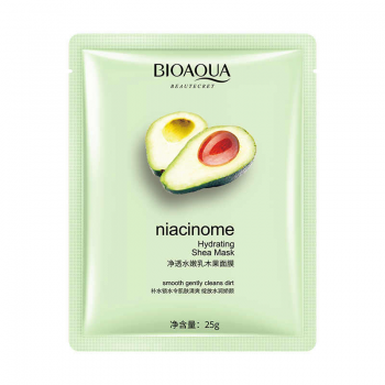 Маска для обличчя BIOAQUA Niacinome Hydrating Shea Mask з екстрактами авокадо і маслом ши 25 г