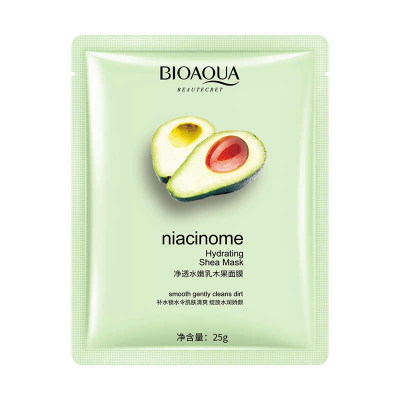 Маска для лица BIOAQUA Niacinome Hydrating Shea Mask с экстрактами авокадо и маслом ши 25 г