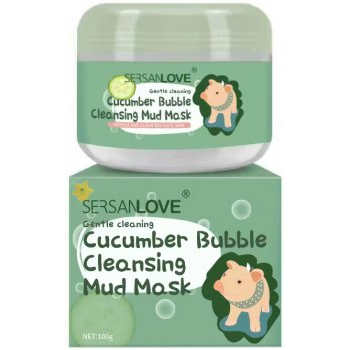 Маска для обличчя SERSANLOVE Bubble Mask Cleansing Mud із екстрактом огірка 100 г