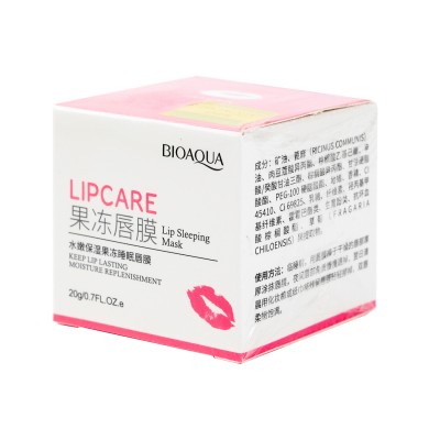 Ночная маска для губ BIOAQUA Lip Sleeping Mask с экстрактом клубники 20 г