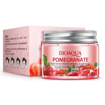 Нічна маска для обличчя BIOAQUA Pomegranate Mineral Sleep Mask з екстрактом граната і гіалуроновою кислотою 120 г