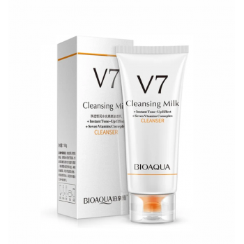 Очищаюча пінка для обличчя BIOAQUA V7 Cleansing Milk комплекс 7 вітамінів 100 г