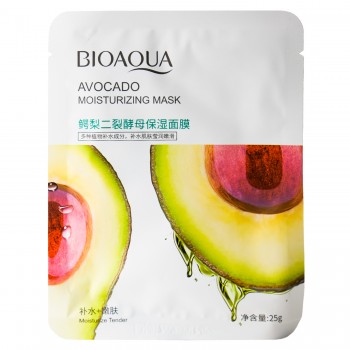 Тканинна маска для обличчя BIOAQUA Avocado Moisturizing Mask з екстрактом авокадо 25 г