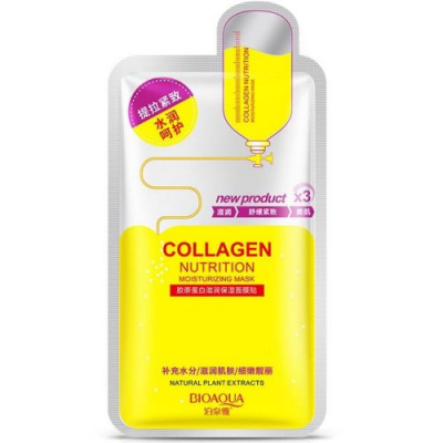 Тканевая маска для лица BIOAQUA Collagen Nutrition Moisturizing Mask с коллагеном 30 г