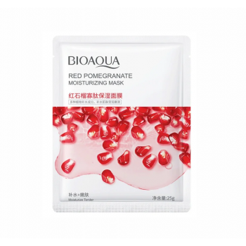 Тканинна маска для обличчя BIOAQUA Pomegranate Moisturizing Mask з екстрактом гранату 25 г