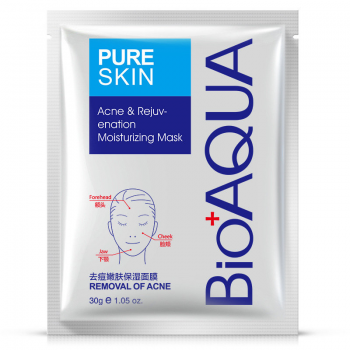 Тканинна маска для обличчя BIOAQUA Pure Skin Mask проти запалень і акне 30 г