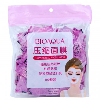 Тканинні маски пресовані BIOAQUA Compressed Facial Mask 100 шт УЦІНКА