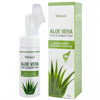 Пінка-мус для вмивання Wokali Aloe Vera Face Cleanse Foam з екстрактом алое вера 150 мл