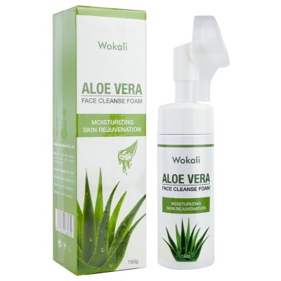Пенка-мусс для умывания Wokali Aloe Vera Face Cleanse Foam с экстрактом алое вера 150 мл