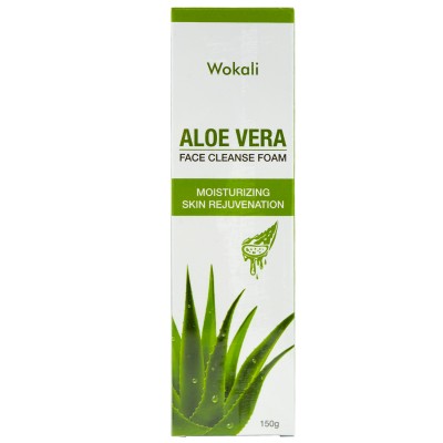Пенка-мусс для умывания Wokali Aloe Vera Face Cleanse Foam с экстрактом алое вера 150 мл