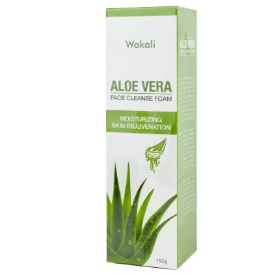 Пенка-мусс для умывания Wokali Aloe Vera Face Cleanse Foam с экстрактом алое вера 150 мл