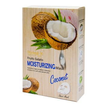 Тканинна маска Wokali Coconut Fruits Gelato Moisturizing Mask з екстрактом кокоса HA-300 (30мл*10шт)