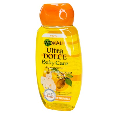 Дитячий шампунь Wokali Ultra Dolce Shampoo Baby Care абрикос 2в1 WKL187 220 мл