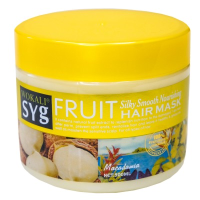 Маска для волосся Wokali Fruit Hair Mask Macadamia гладкі і шовковисті WKL127 500 мл
