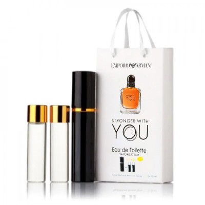 Парфюм мужской Emporio Armani Stronger With You с феромонами 3х15 мл