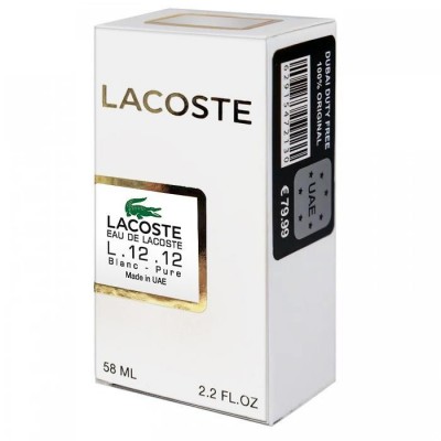 Lacoste L.12.12 Blanc-Pure Perfume Newly мужской 58 мл