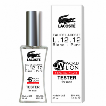 Lacoste Eau De L.12.12 Blanc-Pure ТЕСТЕР Premium Class мужской 60 мл