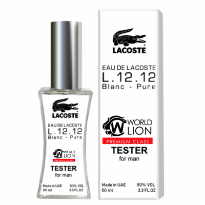 Lacoste Eau De L.12.12 Blanc-Pure ТЕСТЕР Premium Class чоловічий 60 мл