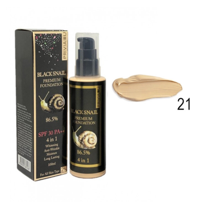 Тональний крем Privia U Black Snail Premium Foundation 4 in 1 SPF 30 №21