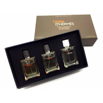 Подарунковий набір парфумерії Terre d`Hermès 3 в 1 УЦІНКА
