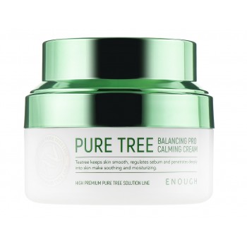 УЦЕНКА! Крем для лица Enough Pure Tree Balancing Pro Calming Cream успокаивающий с экстрактом чайного дерева 50 мл БЕЗ УПАКОВКИ