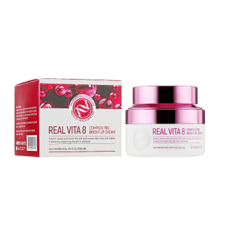 Крем для лица Enough Real Vita 8 Complex Pro Bright Up Cream питательный с витаминами 50 мл