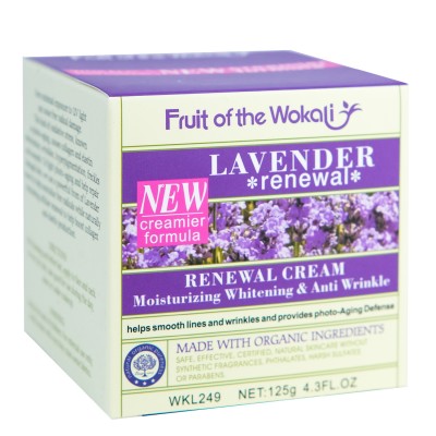 Крем для обличчя і тіла Wokali Lavender Renewal Cream Moisturising Whitening & Anti Wrinkle WKL249 125 г