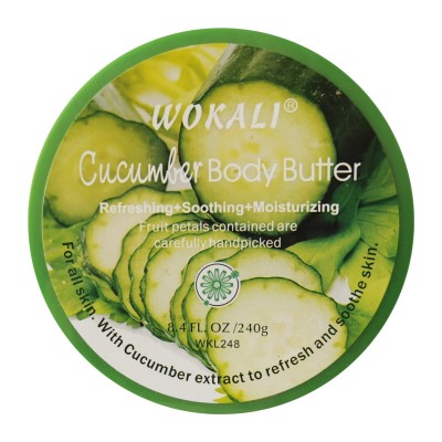 Крем для тіла на основі масла Wokali Cucumber Body Butter WKL248