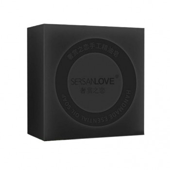 Мило ручної роботи SERSANLOVE Bamboo Charcoal Essential Oil Soap з ефірною олією бамбукового вугілля 100 г УЦІНКА