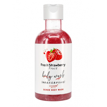 Гель-скраб для тела SERSANLOVE Fresh Strawberry Fruit Scrub Body Wash с экстрактом клубники 260 мл
