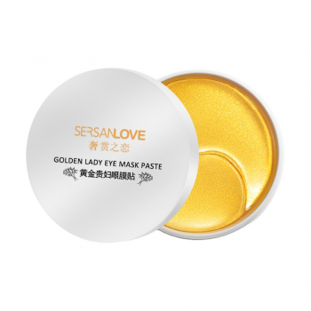 Гідрогелеві патчі під очі SERSANLOVE Golden Lady Eye Mask Paste з золотом і рослинним комплексом 60 шт 