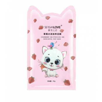 Маска-носочки SERSANLOVE Strawberry Moisturizing And Mask с экстрактом клубники 36 г