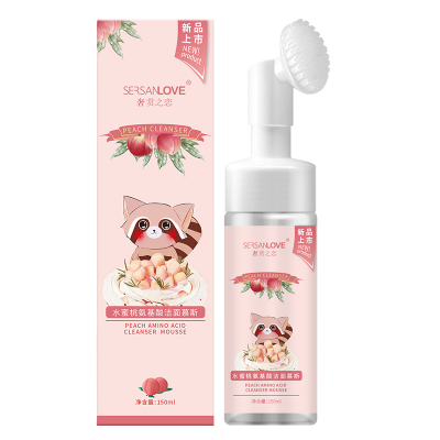 Пінка-мус для вмивання SERSANLOVE Peach Amino Acid Cleanser Mousse з екстрактом персика 150 мл