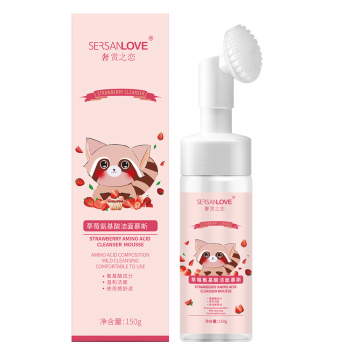 Пенка-мусс для умывания SERSANLOVE Strawberry Amino Acid Cleanser Mousse с экстрактом клубники 150 мл
