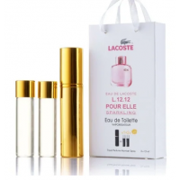 Парфум жіночий Lacoste Eau De Lacoste L.12.12 Pour Elle Sparkling з феромонами 3х15 мл
