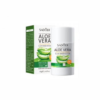 Глиняная маска-стик для лица SADOER Curacao Aloe Vera для глубокой очистки пор 40 г