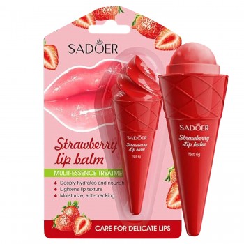 Бальзам для губ SADOER Strawberry увлажняющий 6 г
