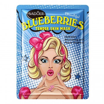 Тканевая маска для лица SADOER Blueberry омолаживающая 25 г