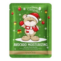 Тканевая маска для лица SADOER Christmas Avocado увлажняющая 25 г