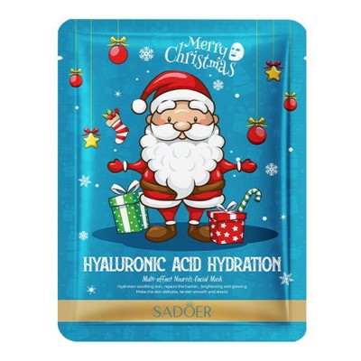 Тканевая маска для лица SADOER Christmas Hyaluronic Acid увлажняющая 25 г