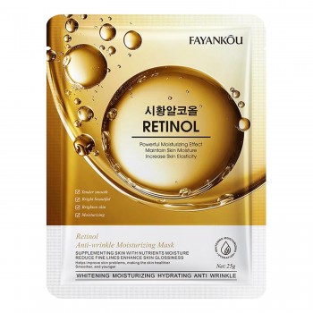 Тканевая маска для лица FAYANKOU Retinol антивозрастная, увлажняющая 25 г