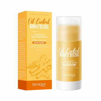 Грязевая маска-стик BIOAQUA Turmeric Oil Control с куркумой для проблемной кожи, глубокого очищения 40 г