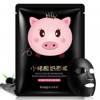 Маска-серветка для обличчя Images Piggy Yogurt Refreshing Black йогуртовая 25 г