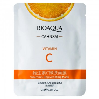 Тканевая маска для лица BIOAQUA Cahnsai Vitamin C с витамином С 25 г