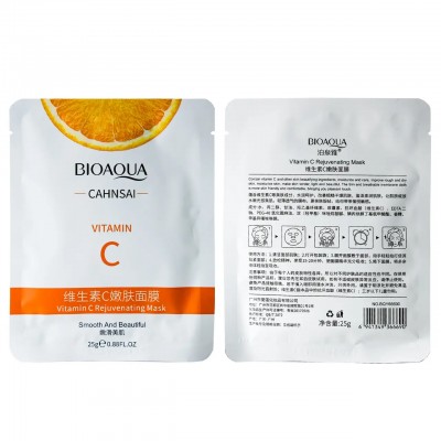 Тканевая маска для лица BIOAQUA Cahnsai Vitamin C с витамином С 25 г