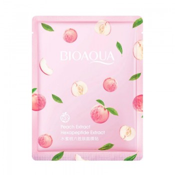 Тканевая маска для лица BIOAQUA Peach Extract Hexapeptide Extract с экстрактом персика 25 г