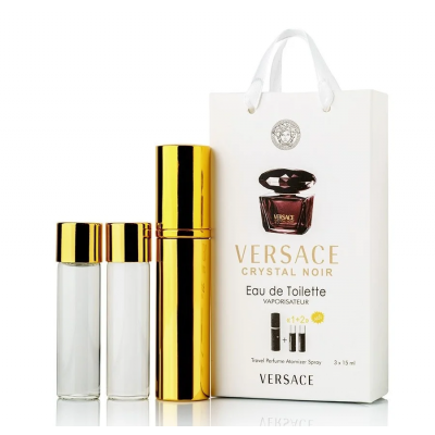 Міні парфум жіночий з феромонами Versace Crystal Noir 3х15 мл