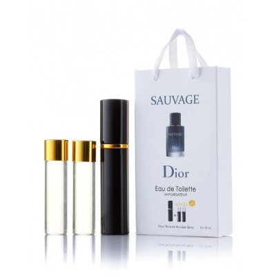 Парфум чоловічий Dior Sauvage з феромонами 3х15 мл
