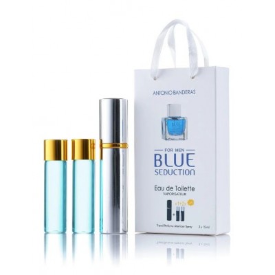 Міні парфум чоловічий з феромонами Antonio Banderas Blue Seduction 3х15 мл